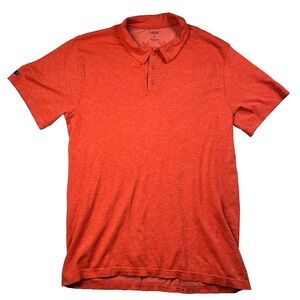 Mens Rhone Cross Court Polo Shirt Short Sleeve Red Orange Size XL Anti Odor